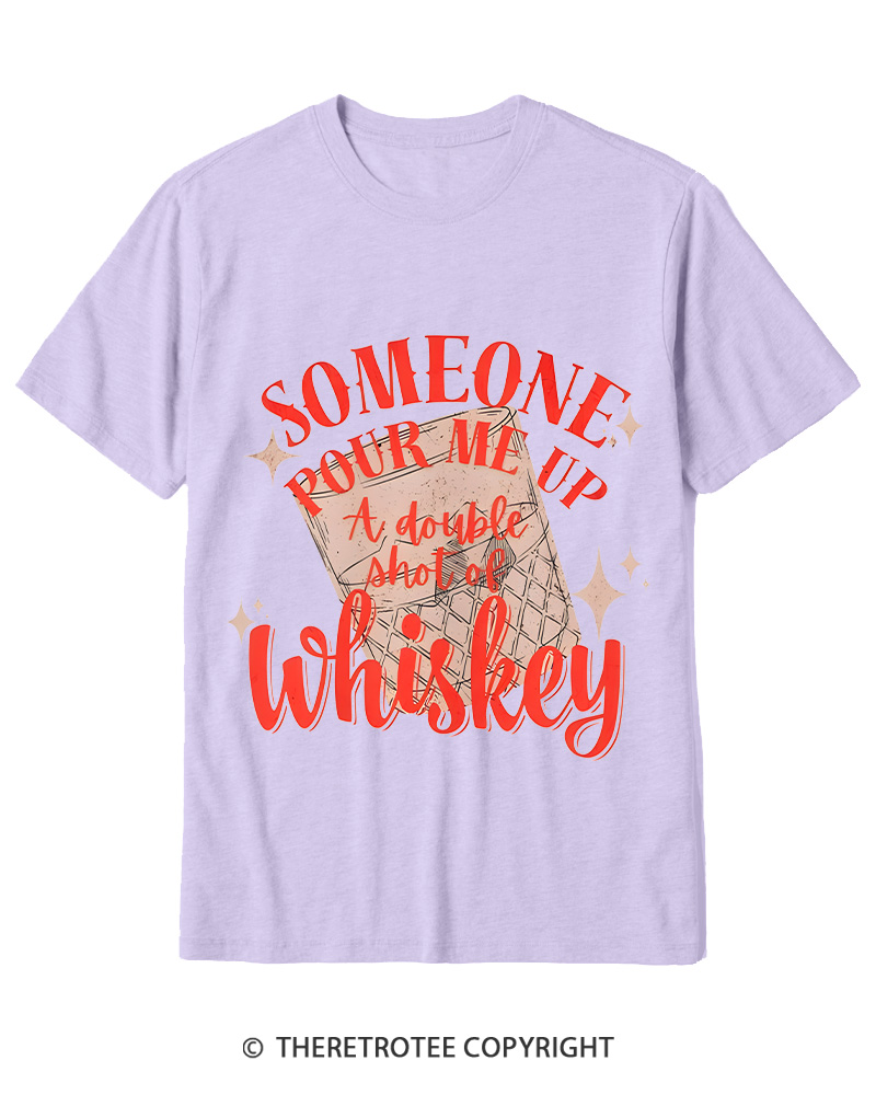 TheRetroTee Pour me a double Whiskey 1970s Cotton T-Shirt