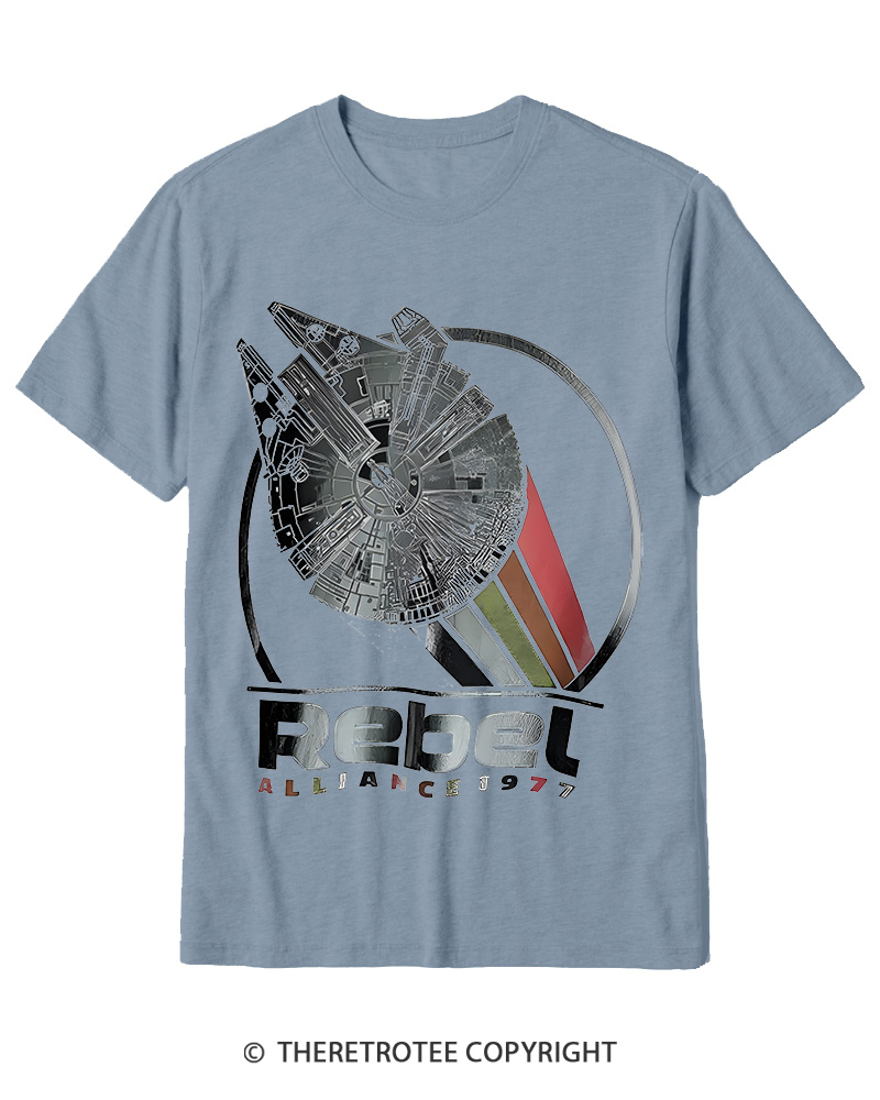 TheRetroTee 1977 Sci-Fi Spacecraft Inspired 1970s Cotton T-Shirt
