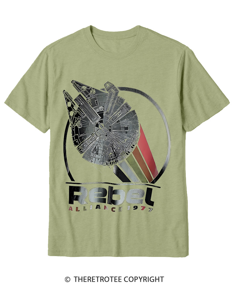 TheRetroTee 1977 Sci-Fi Spacecraft Inspired 1970s Cotton T-Shirt