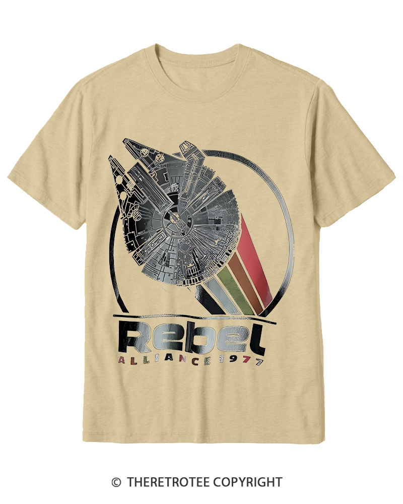 TheRetroTee 1977 Sci-Fi Spacecraft Inspired 1970s Cotton T-Shirt