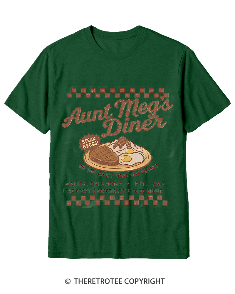 TheRetroTee Aunt Meg's Diner 1990s Cotton T-Shirt
