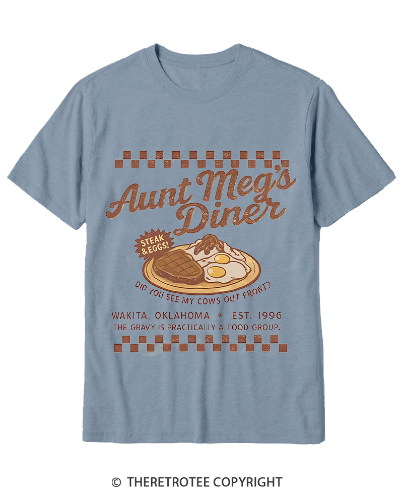 TheRetroTee Aunt Meg's Diner 1990s Cotton T-Shirt