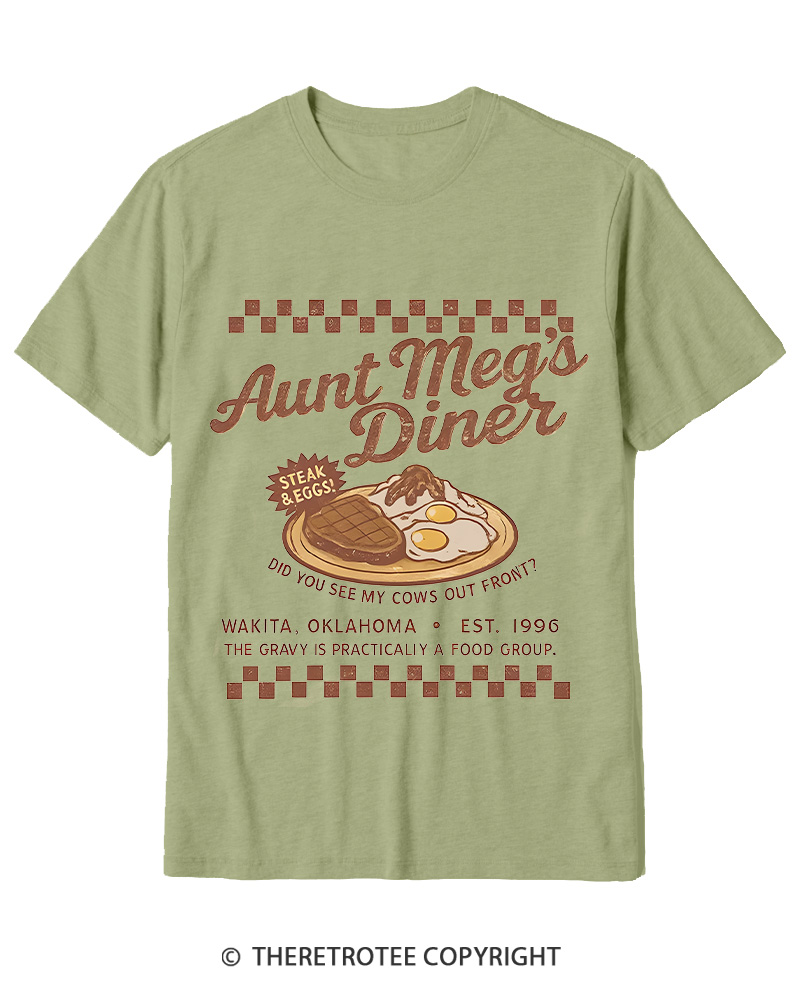 TheRetroTee Aunt Meg's Diner 1990s Cotton T-Shirt