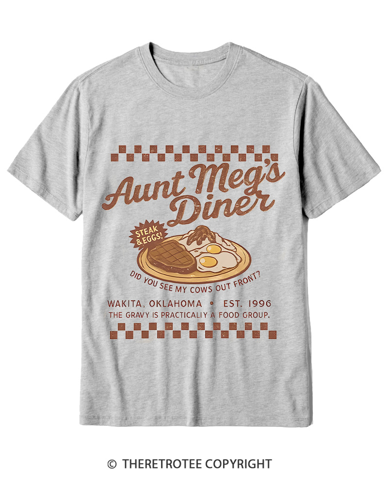 TheRetroTee Aunt Meg's Diner 1990s Cotton T-Shirt