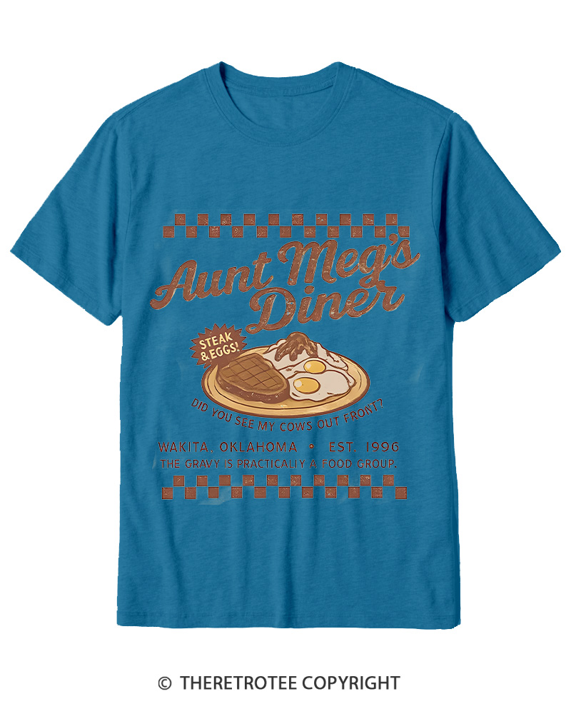 TheRetroTee Aunt Meg's Diner 1990s Cotton T-Shirt