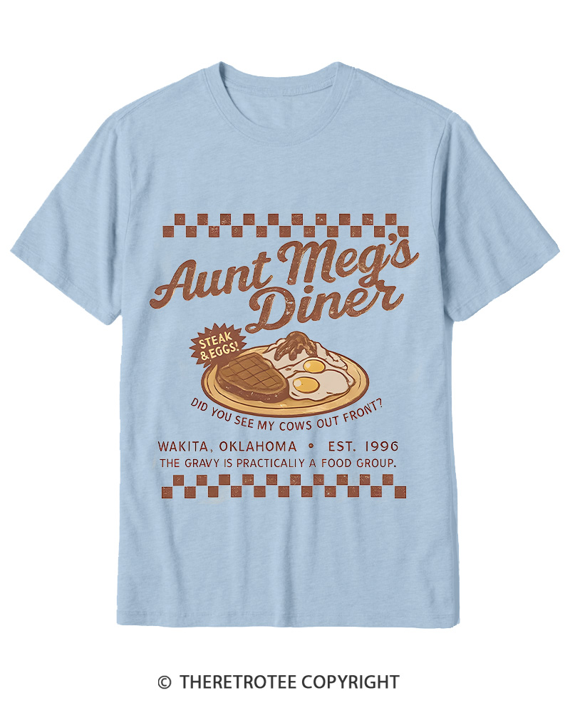 TheRetroTee Aunt Meg's Diner 1990s Cotton T-Shirt
