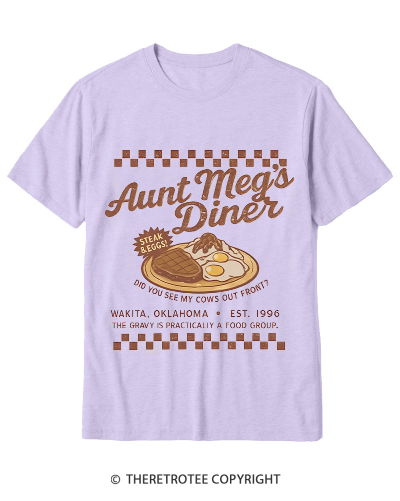 TheRetroTee Aunt Meg's Diner 1990s Cotton T-Shirt