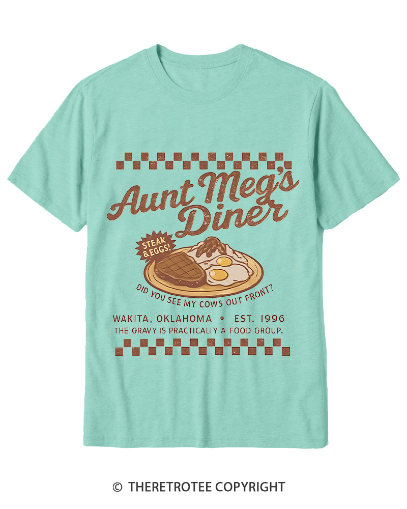 TheRetroTee Aunt Meg's Diner 1990s Cotton T-Shirt