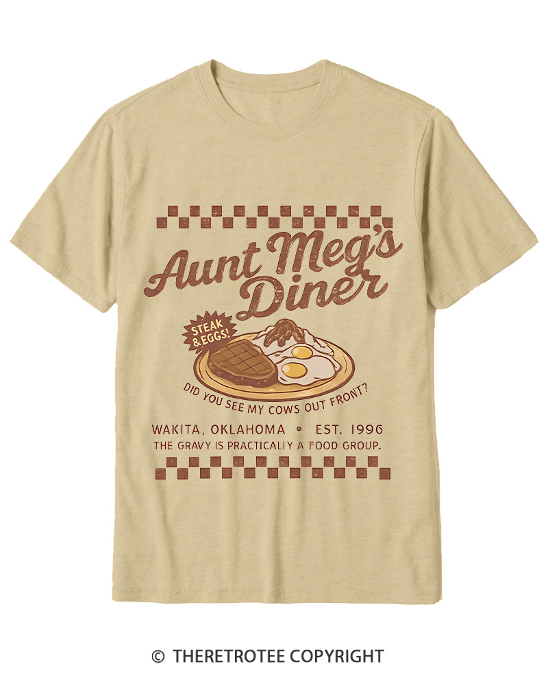 TheRetroTee Aunt Meg's Diner 1990s Cotton T-Shirt