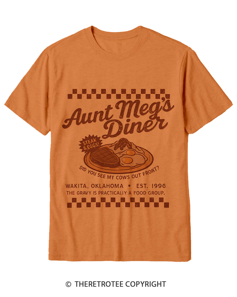 TheRetroTee Aunt Meg's Diner 1990s Cotton T-Shirt