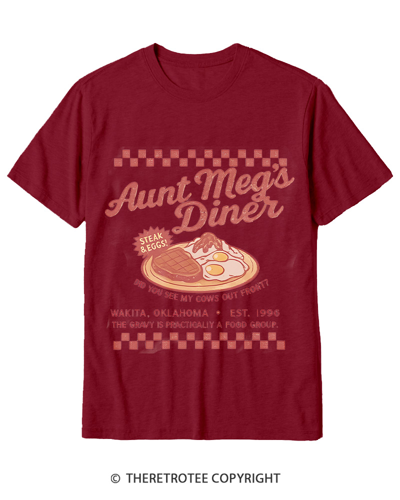 TheRetroTee Aunt Meg's Diner 1990s Cotton T-Shirt