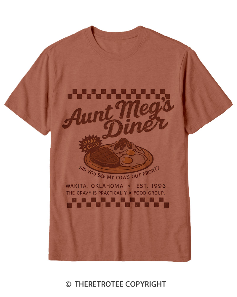 TheRetroTee Aunt Meg's Diner 1990s Cotton T-Shirt
