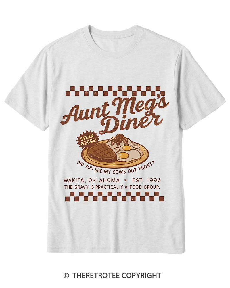 TheRetroTee Aunt Meg's Diner 1990s Cotton T-Shirt