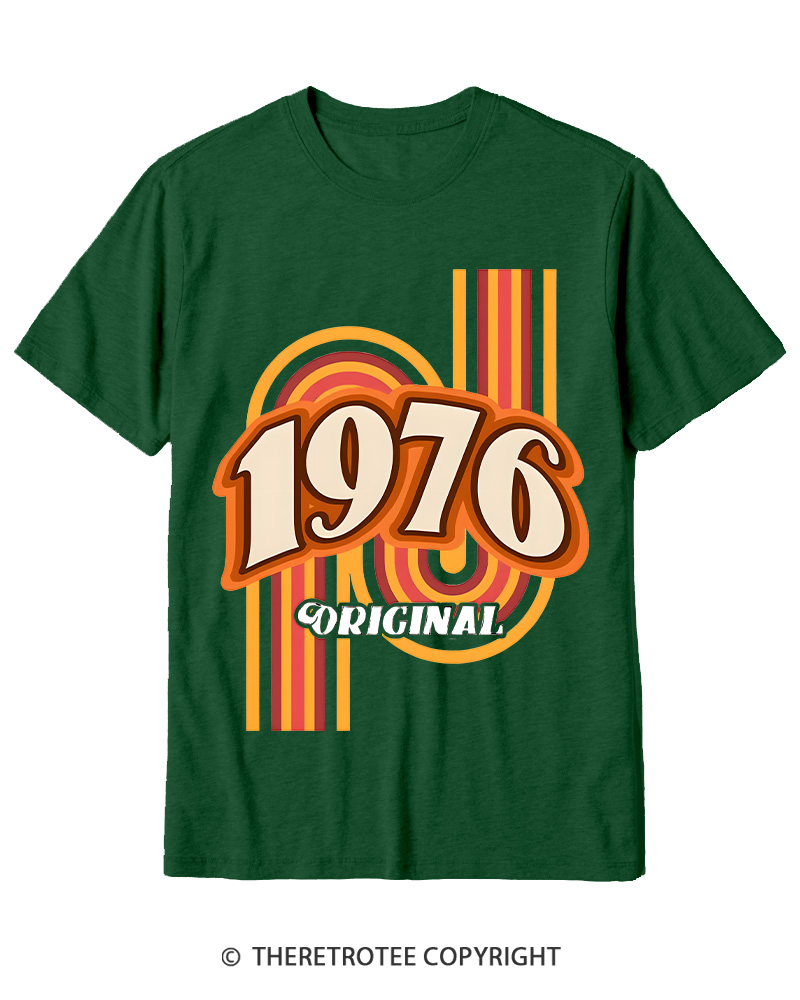 TheRetroTee 1976 Original Classic Nostalgia Graphic Cotton T-Shirt