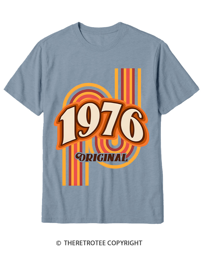 TheRetroTee 1976 Original Classic Nostalgia Graphic Cotton T-Shirt