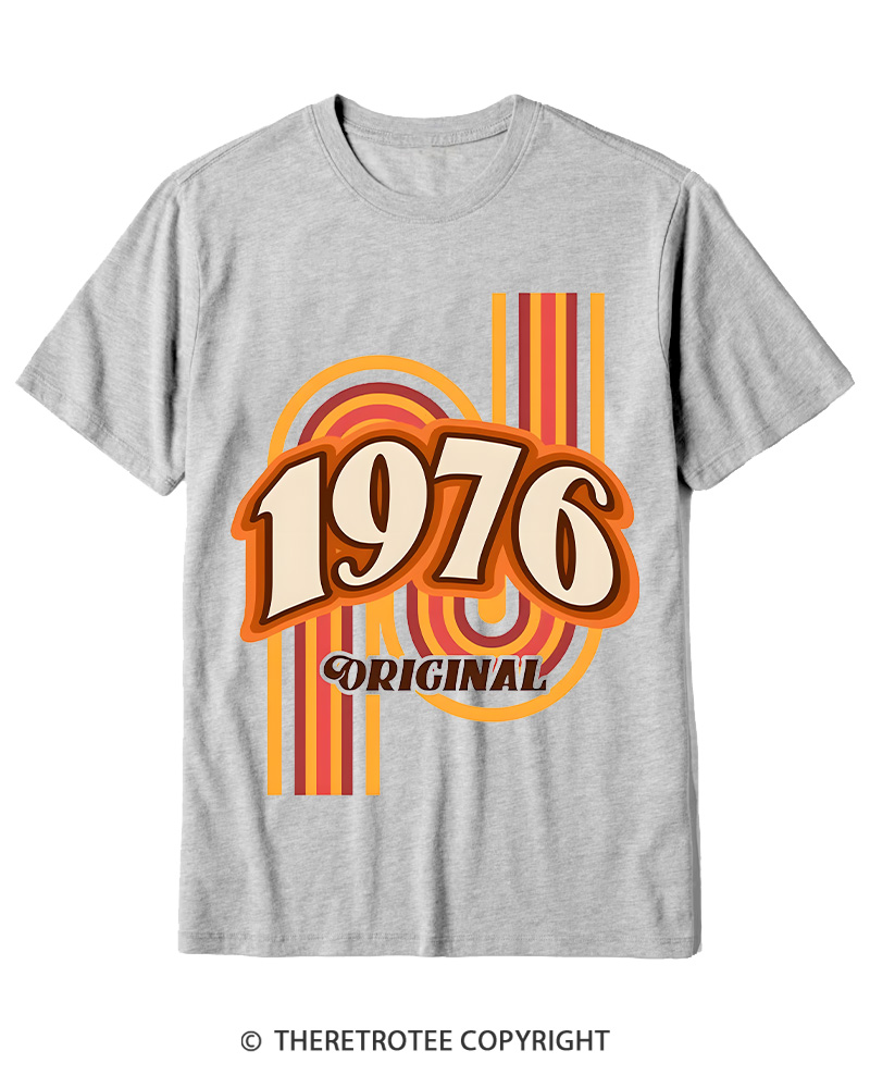 TheRetroTee 1976 Original Classic Nostalgia Graphic Cotton T-Shirt