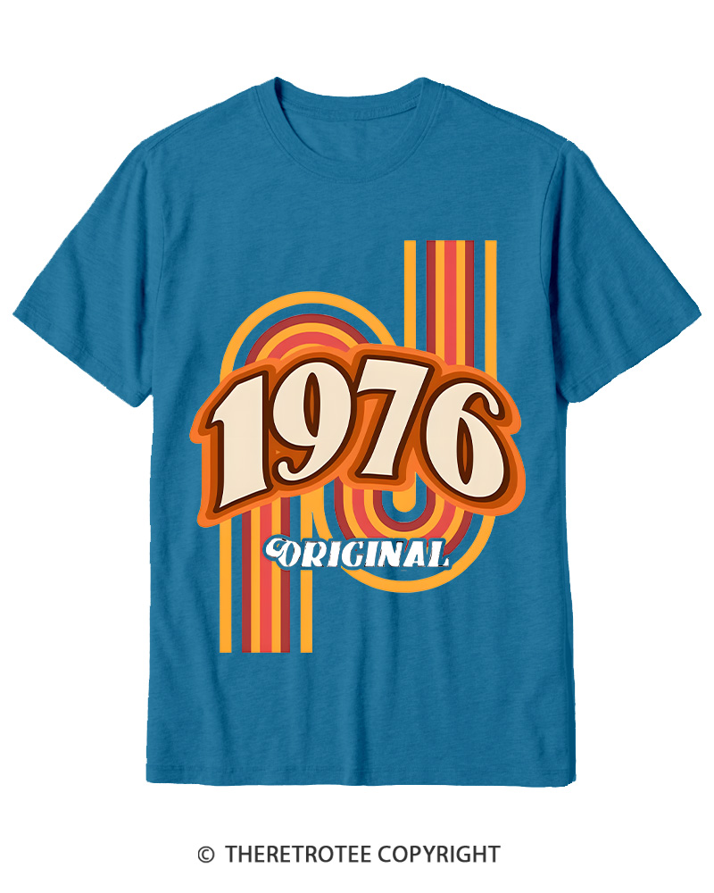 TheRetroTee 1976 Original Classic Nostalgia Graphic Cotton T-Shirt