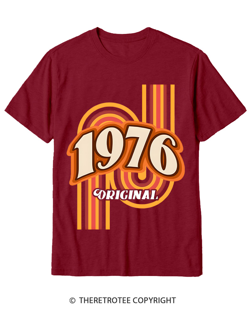 TheRetroTee 1976 Original Classic Nostalgia Graphic Cotton T-Shirt