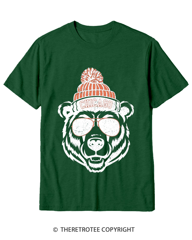 TheRetroTee Trendy Chicago Football Fan Cotton T-Shirt