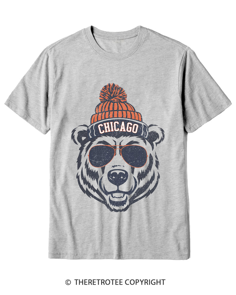 TheRetroTee Trendy Chicago Football Fan Cotton T-Shirt