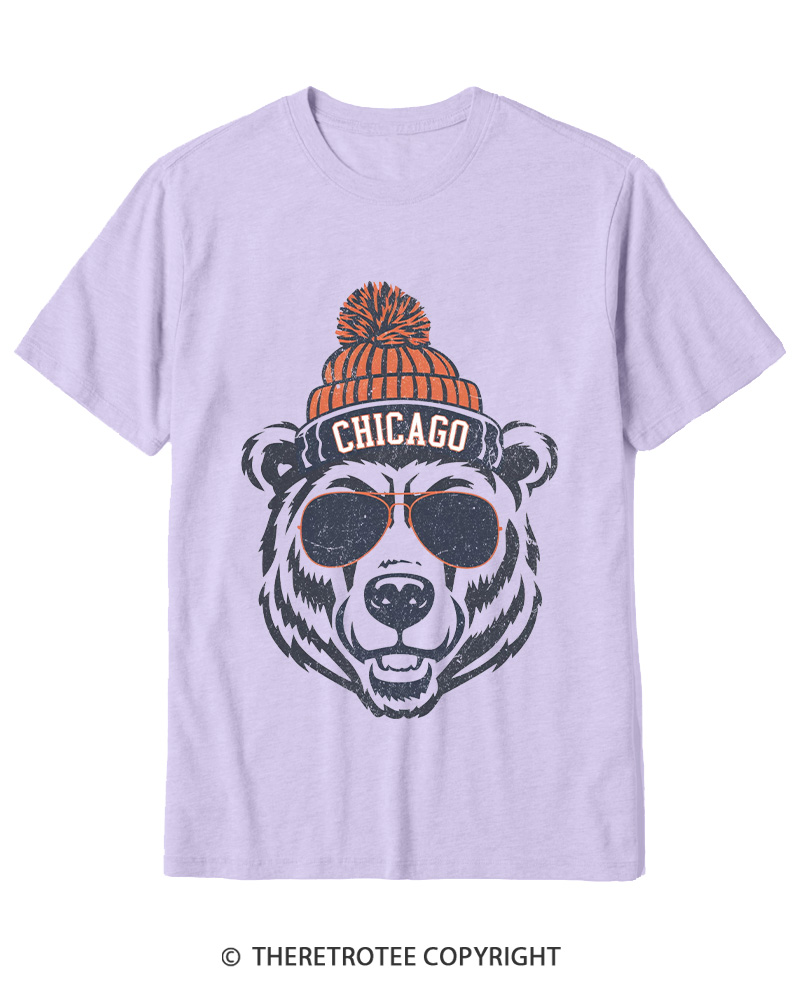 TheRetroTee Trendy Chicago Football Fan Cotton T-Shirt