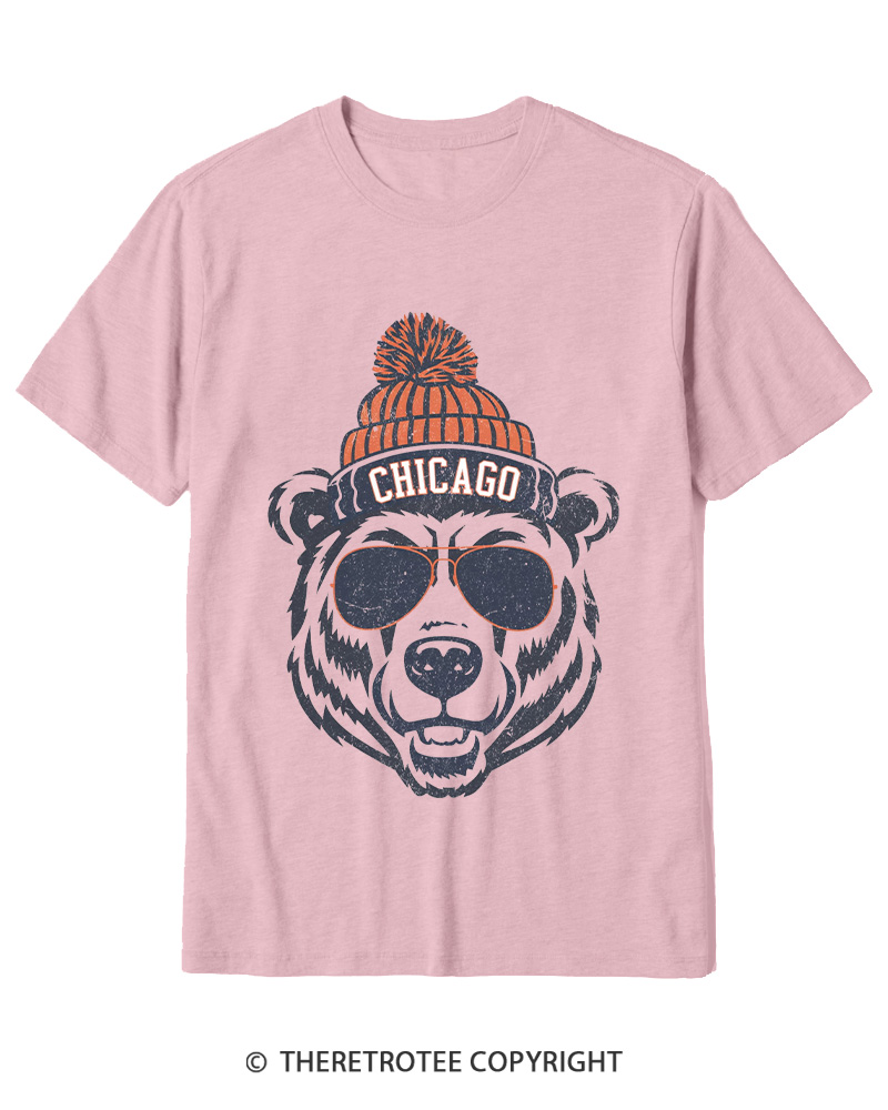 TheRetroTee Trendy Chicago Football Fan Cotton T-Shirt
