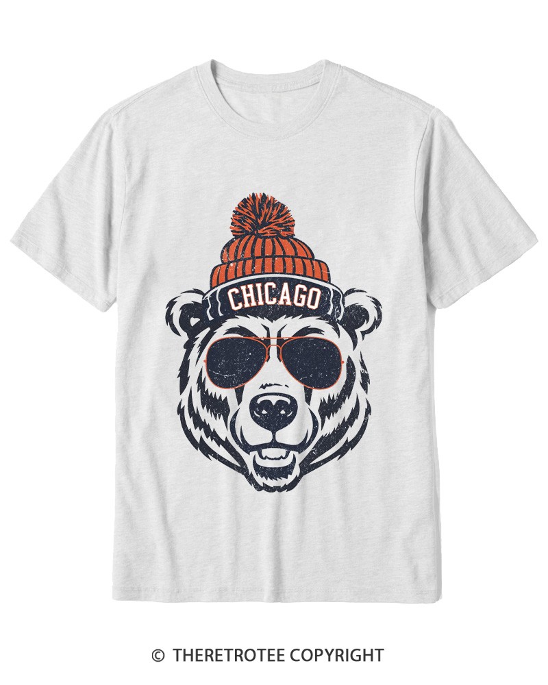 TheRetroTee Trendy Chicago Football Fan Cotton T-Shirt