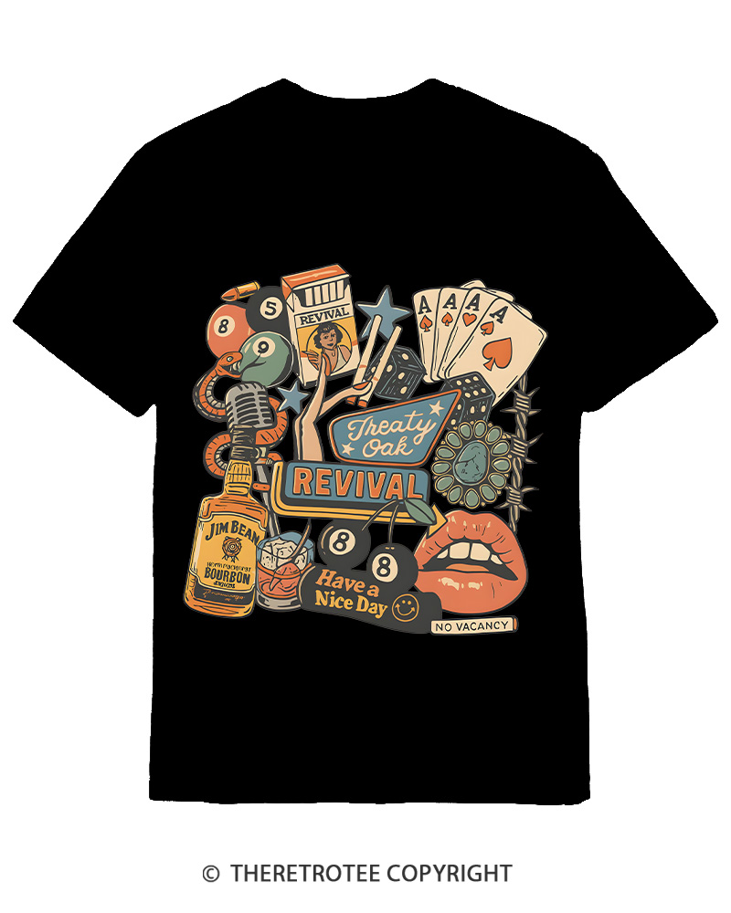 TheRetroTee Treaty Oak Revival 1950s Cotton T-Shirt