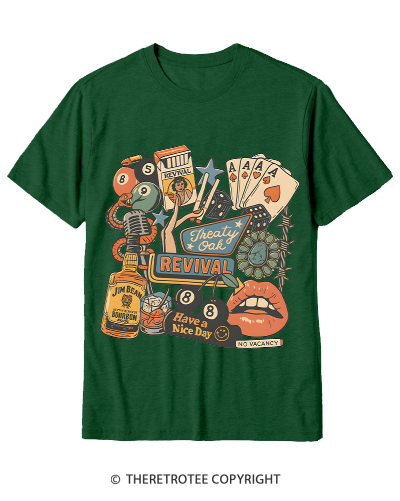 TheRetroTee Treaty Oak Revival 1950s Cotton T-Shirt