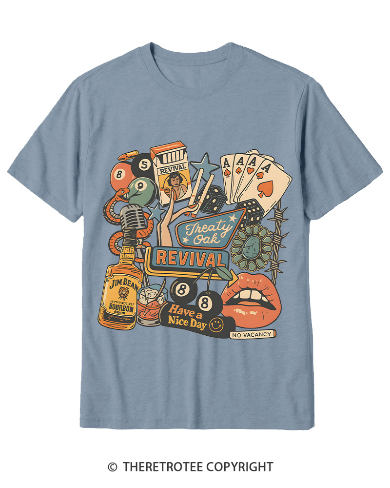 TheRetroTee Treaty Oak Revival 1950s Cotton T-Shirt