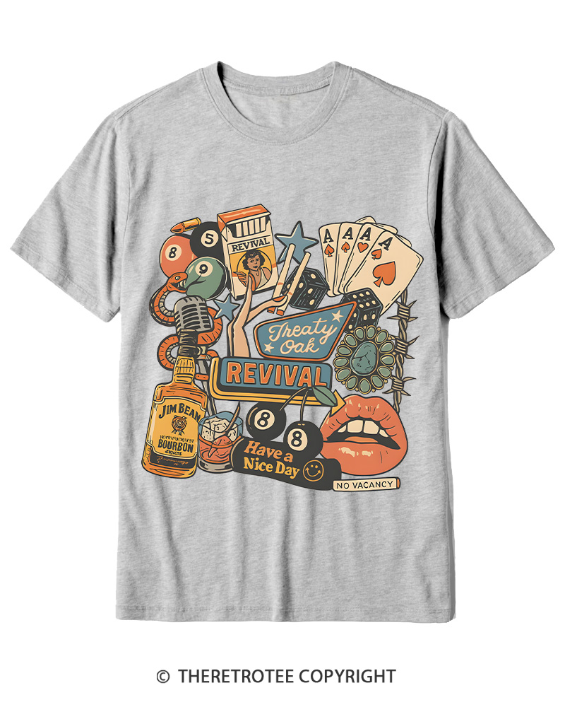 TheRetroTee Treaty Oak Revival 1950s Cotton T-Shirt