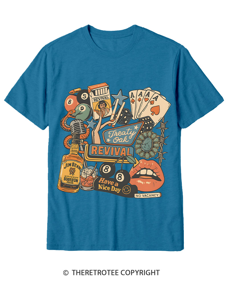 TheRetroTee Treaty Oak Revival 1950s Cotton T-Shirt