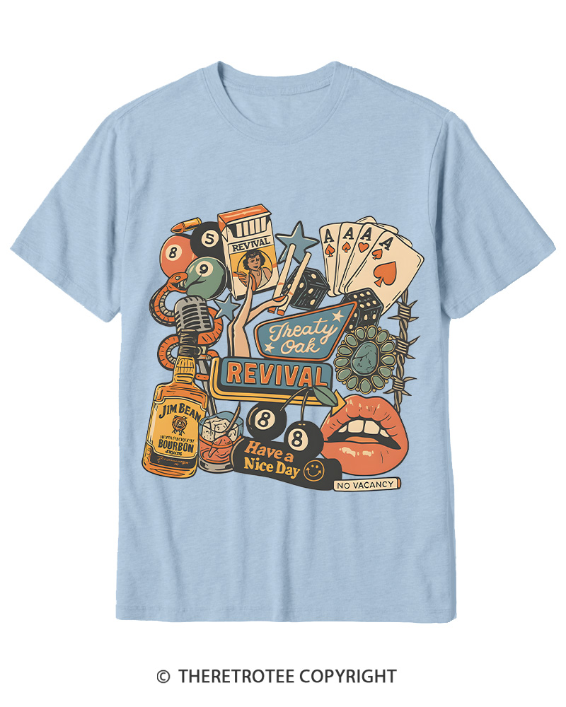 TheRetroTee Treaty Oak Revival 1950s Cotton T-Shirt