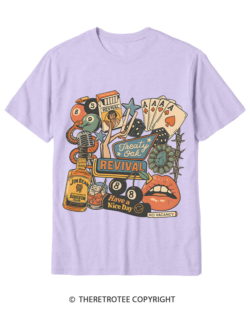 TheRetroTee Treaty Oak Revival 1950s Cotton T-Shirt