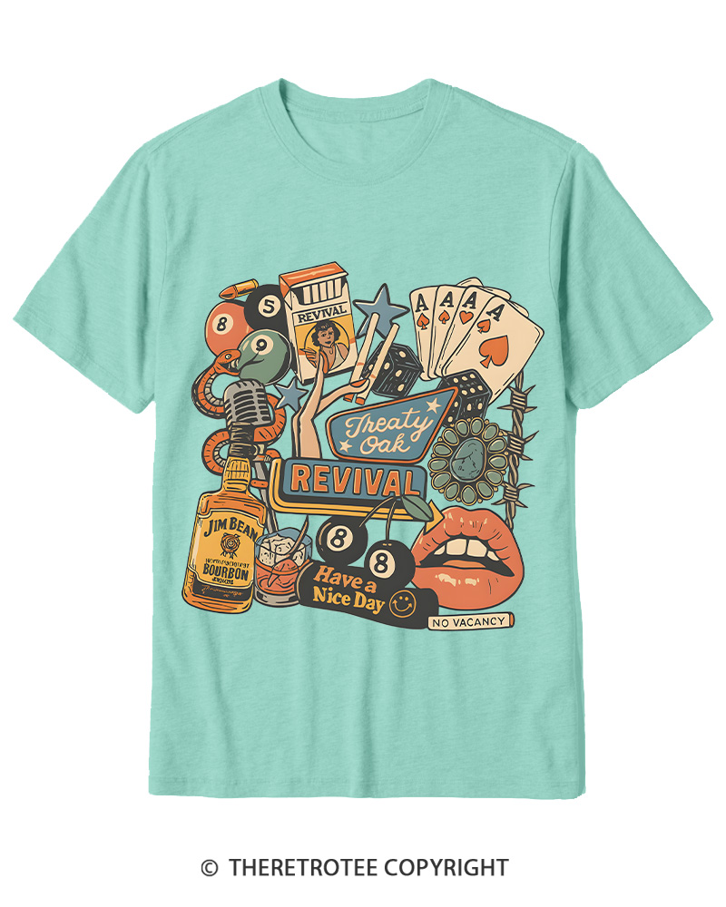 TheRetroTee Treaty Oak Revival 1950s Cotton T-Shirt