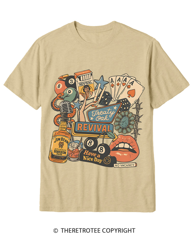 TheRetroTee Treaty Oak Revival 1950s Cotton T-Shirt