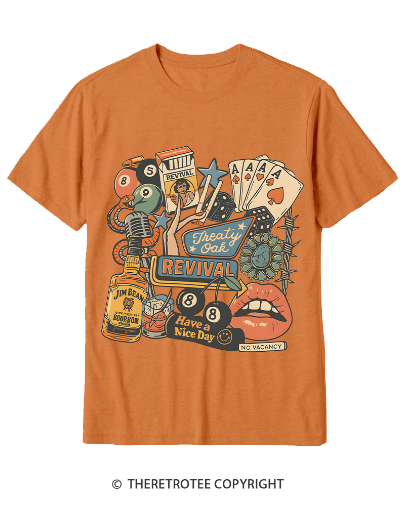 TheRetroTee Treaty Oak Revival 1950s Cotton T-Shirt