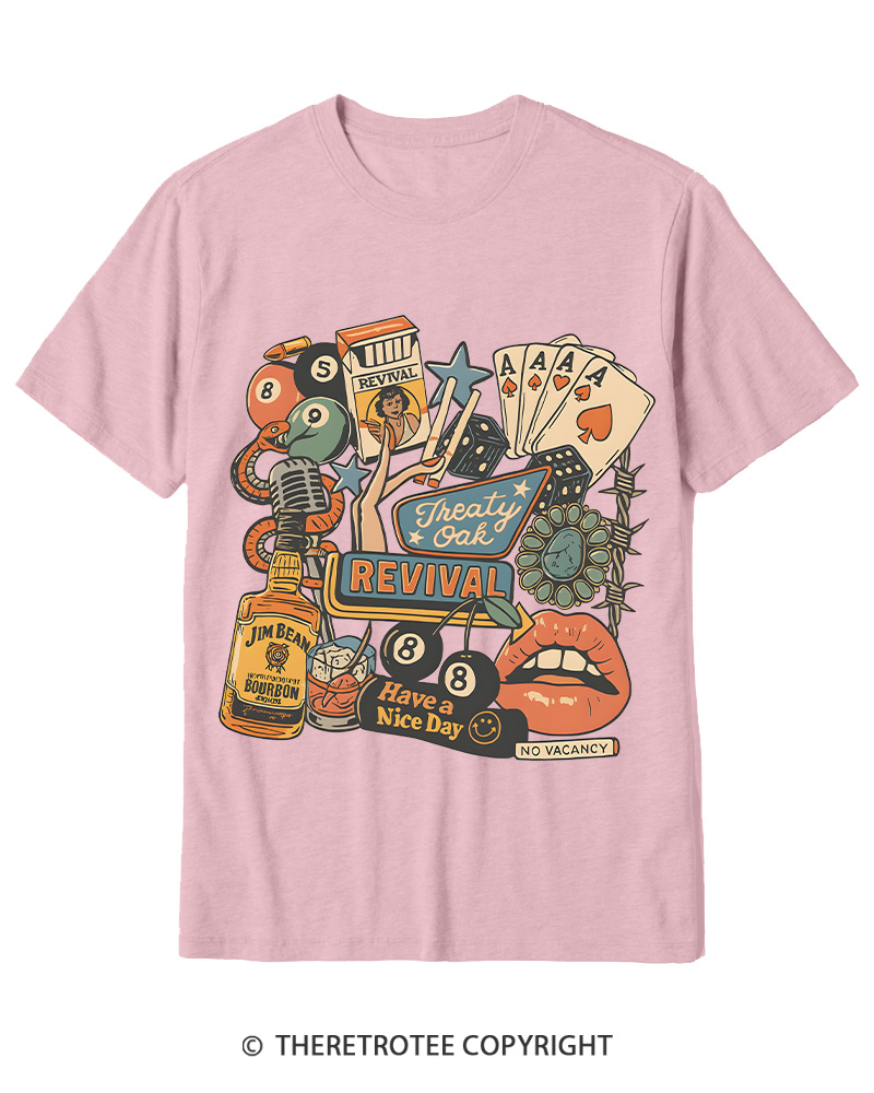 TheRetroTee Treaty Oak Revival 1950s Cotton T-Shirt