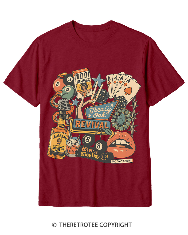 TheRetroTee Treaty Oak Revival 1950s Cotton T-Shirt