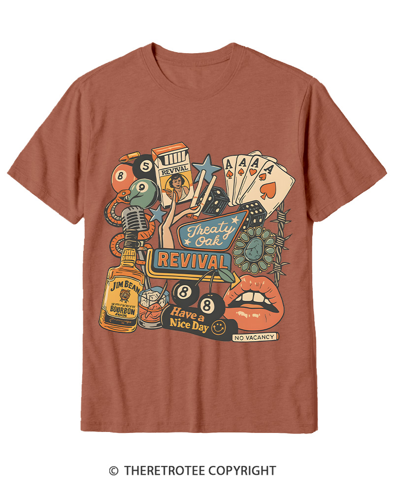 TheRetroTee Treaty Oak Revival 1950s Cotton T-Shirt