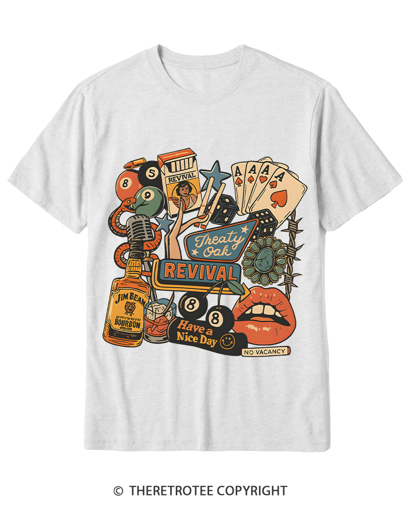 TheRetroTee Treaty Oak Revival 1950s Cotton T-Shirt