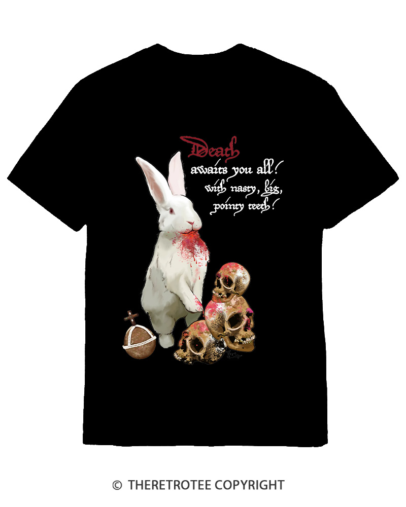 TheRetroTee Killer Rabbit of Caerbannog 1970s Cotton T-Shirt