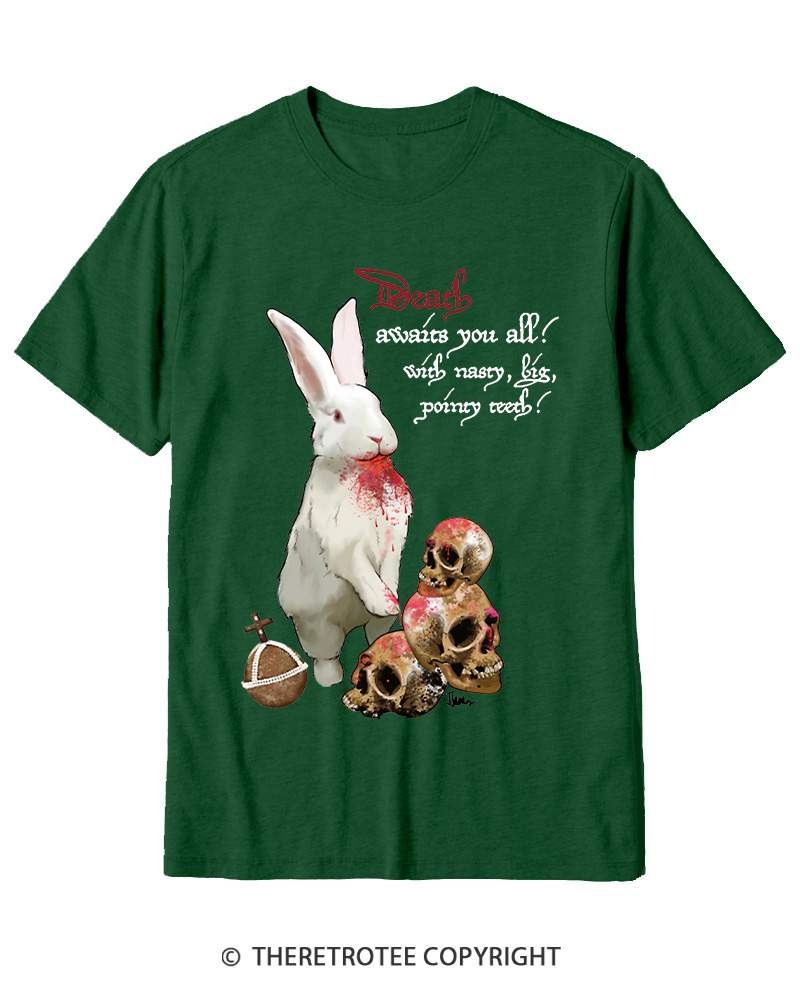 TheRetroTee Killer Rabbit of Caerbannog 1970s Cotton T-Shirt