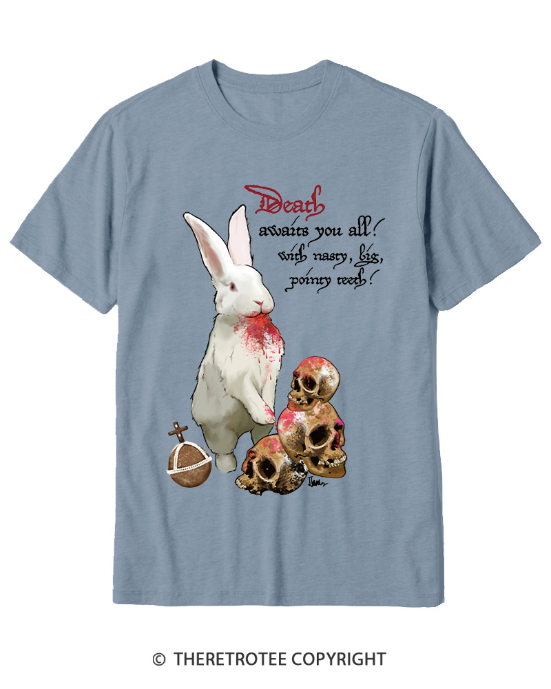 TheRetroTee Killer Rabbit of Caerbannog 1970s Cotton T-Shirt