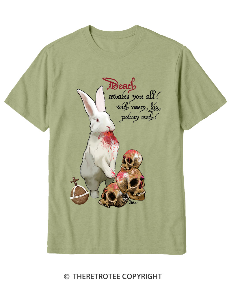 TheRetroTee Killer Rabbit of Caerbannog 1970s Cotton T-Shirt