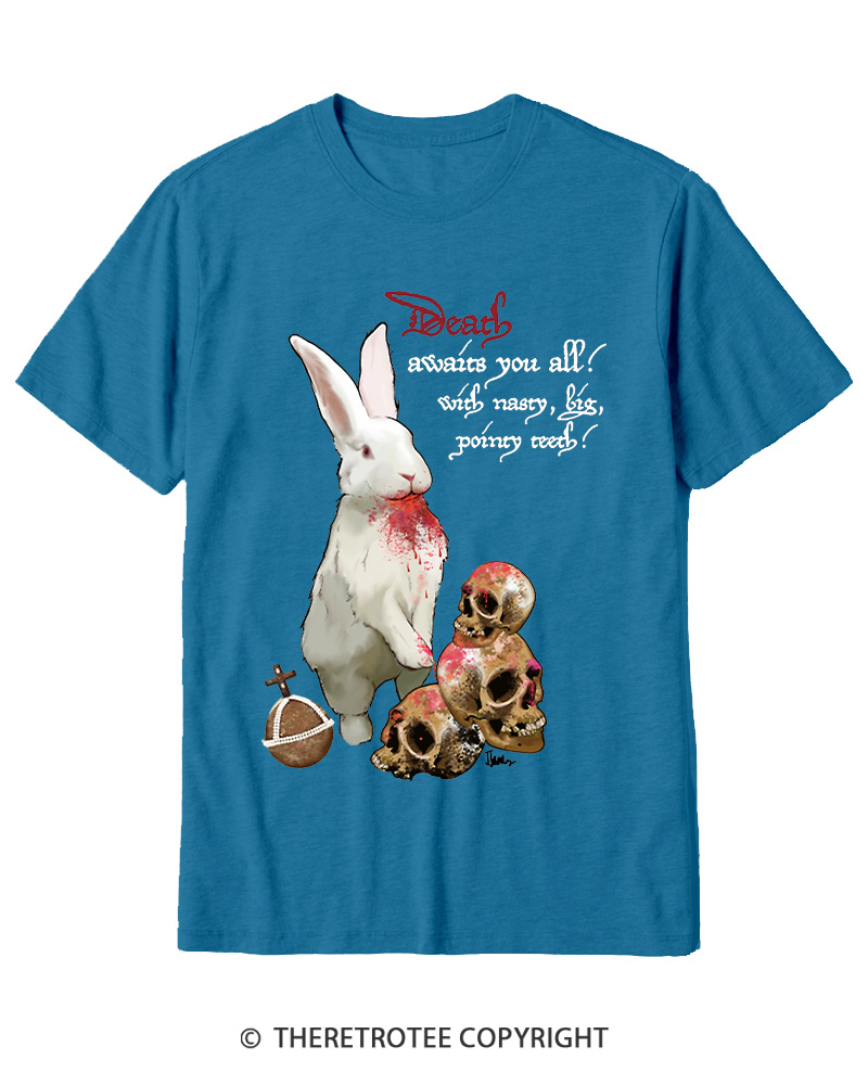 TheRetroTee Killer Rabbit of Caerbannog 1970s Cotton T-Shirt