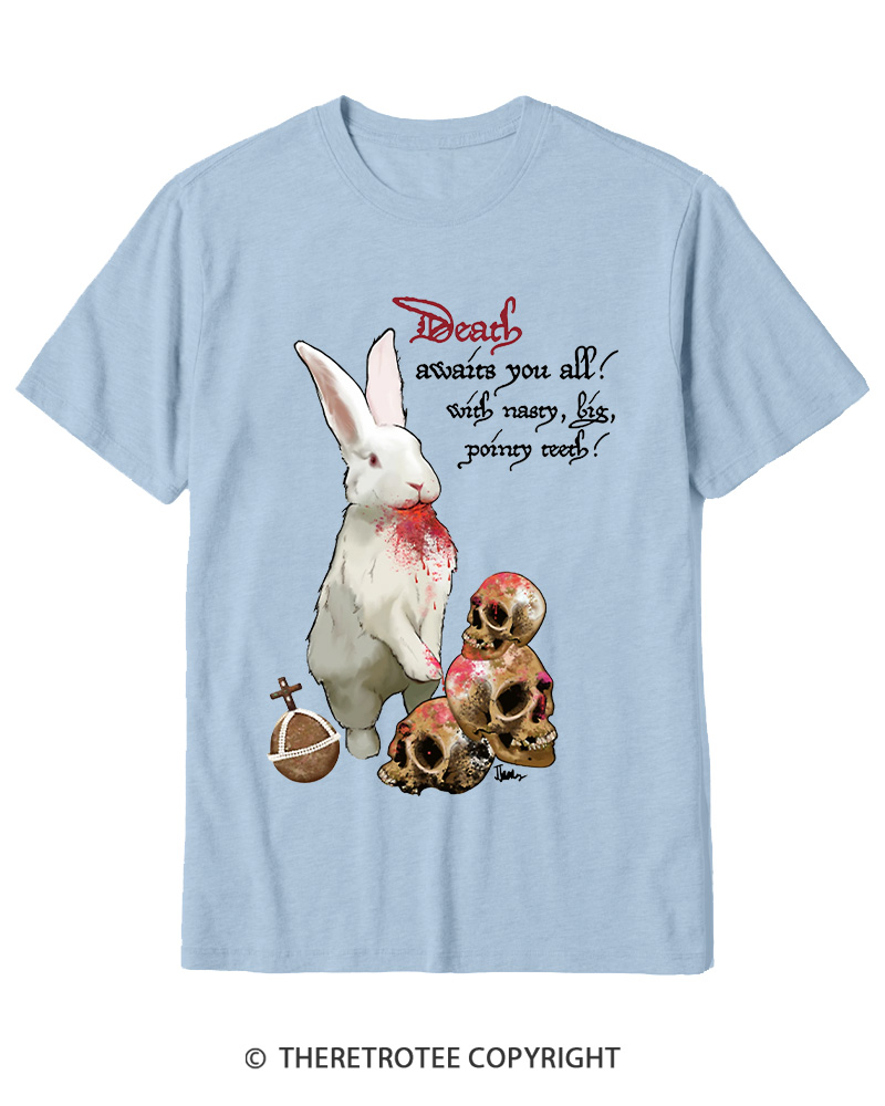 TheRetroTee Killer Rabbit of Caerbannog 1970s Cotton T-Shirt
