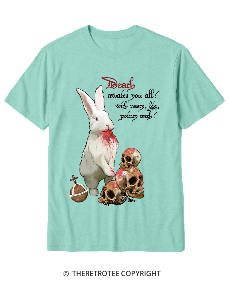 TheRetroTee Killer Rabbit of Caerbannog 1970s Cotton T-Shirt