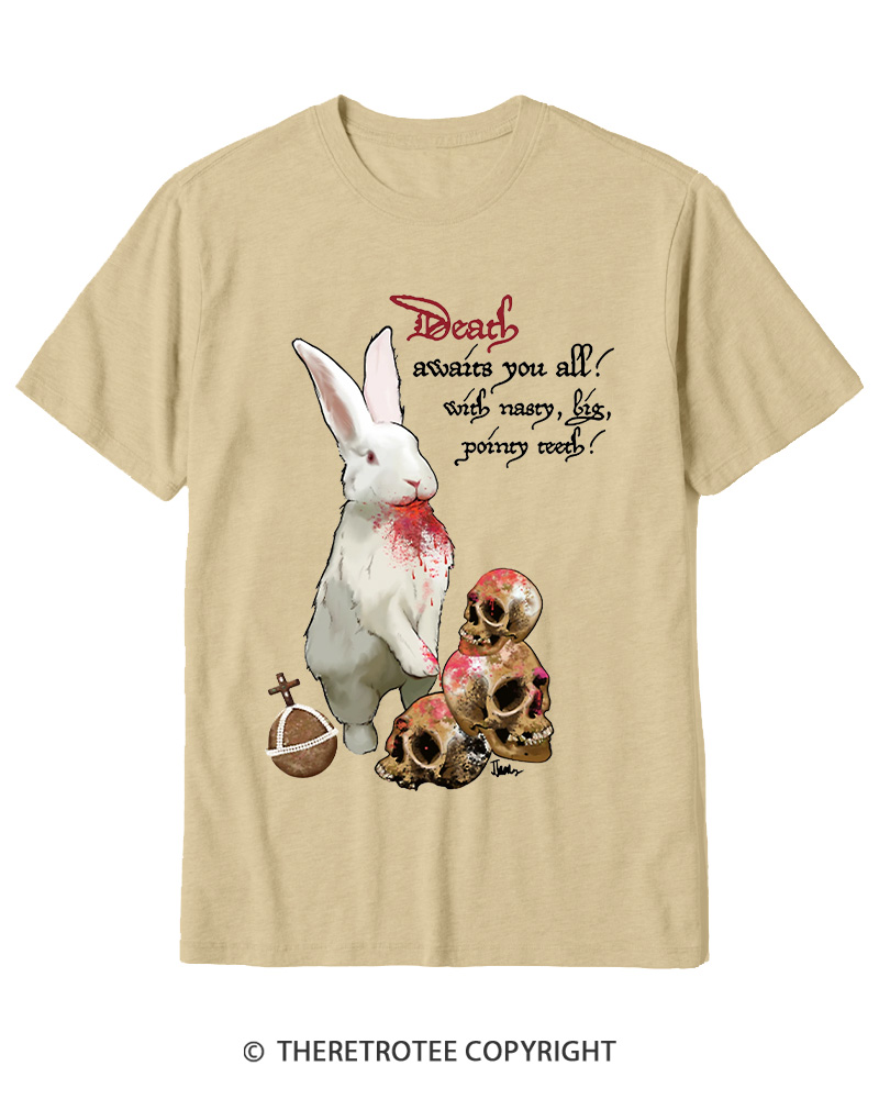 TheRetroTee Killer Rabbit of Caerbannog 1970s Cotton T-Shirt