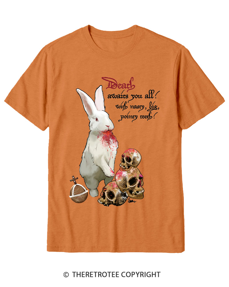 TheRetroTee Killer Rabbit of Caerbannog 1970s Cotton T-Shirt